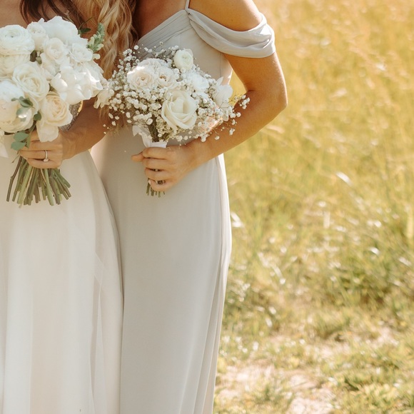 grey//blue brides maid dress ! In great condition ! - Picture 1 of 3